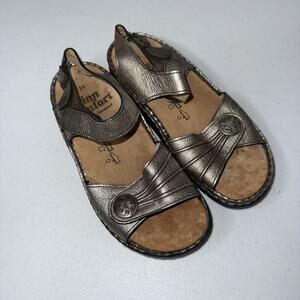 Finn Comfort Women’s Sausalito Sandal Comfort Shoe Silver Size 36